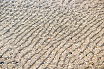 Ocean sand pattern. Water texture. Natural background.