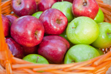 Red and green apples