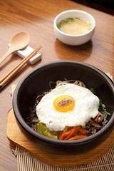 dolsot bibimbap. Hot Stone Pot Bibimbap	