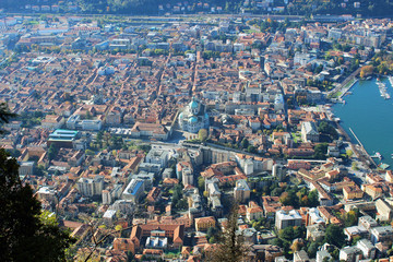 Aerial landscape. Like Como in Italy, Lombardia, from above, Europe