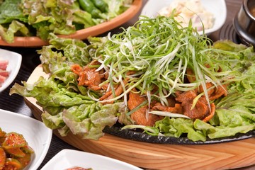 rice wrapped in greens