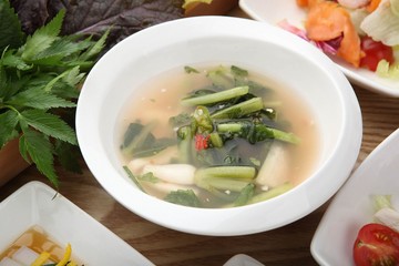 rice wrapped in greens
