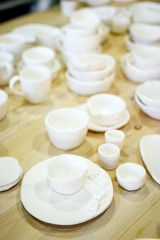 workshop production of ceramic tableware finished products