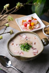 muneo juk. small octopus  and Rice Porridge