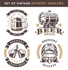 Vintage brewery emblems (raster version)
