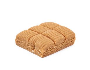 Toffee confection bar isolated