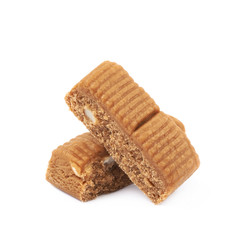 Toffee confection bar isolated
