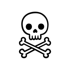 Skull and crossbones doodle