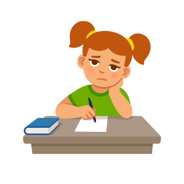 recommend clip art: Bored school girl
