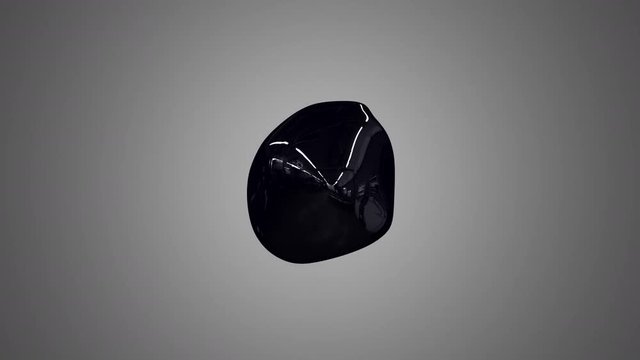 metamorphose of amorphous shape with wavy and colorful surface, abstract 4K animation of the future shape