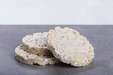 Heap of round rice waffles