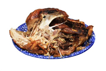 half eaten turkey