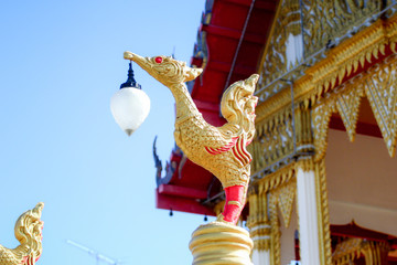 Fototapeta na wymiar Thai temple swan statue