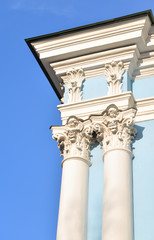 Columns of St. Nicholas Cathedral in St.Petersburg.