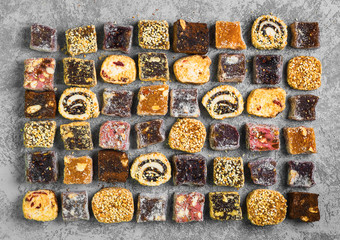 Assorted traditional turkish delight