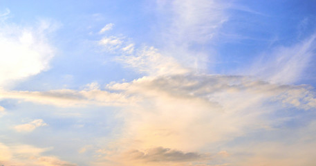Cloud sky at sunset.