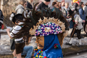 Obraz premium Matschgerer Fasching Karneval Umzug Absam Tirol Österreich