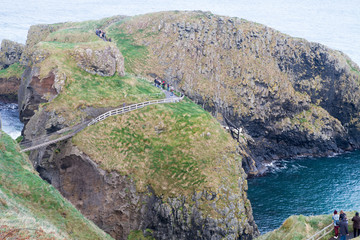 Landscape at Carrick-a-Rede Rope Bridge, near Ballintoy in County Antrim, Northern Ireland