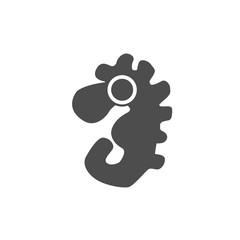 sea ​​horse vector , logo graphic design