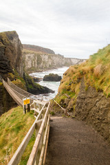 Landscape at Carrick-a-Rede Rope Bridge, near Ballintoy in County Antrim, Northern Ireland