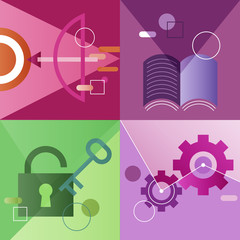 Icon Business Vector Set Colorful