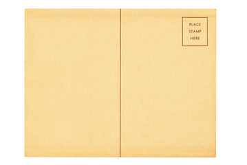 blank old post card