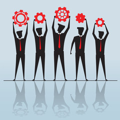 Business teamwork, Businessman silhouette, Business Concept vector 10