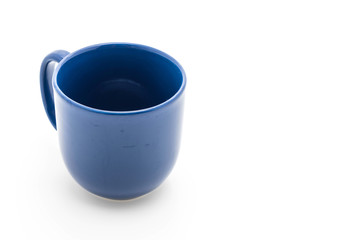 blue ceramic mug