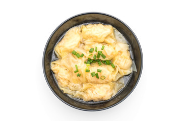 Wanton soup on white