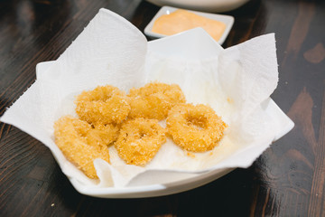 Ready snack on a table. To snack beer.