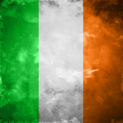 Crumpled flag of Ireland