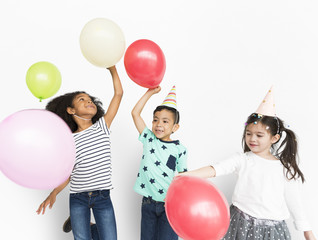 Cheerful Cute Kid Having Fun Concept