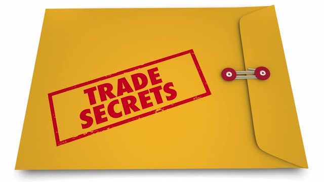 Trade Secrets Yellow Envelope Confidential Business 3d Animation