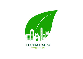 Ecology vector logo design.