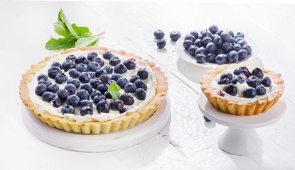 Sweet Cakes with blueberries