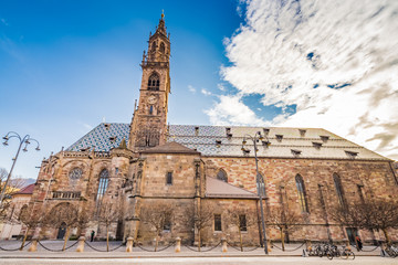 gothic Cathedral of Bozen - obrazy, fototapety, plakaty