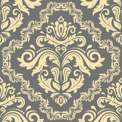 Damask classic pattern. Seamless abstract background with repeating elements