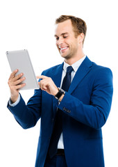 businessman using tablet pc