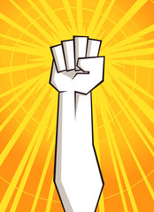 clenched fist vector illustration for resistance and revolution symbol