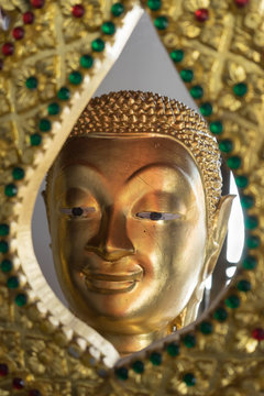 the face of buddha statue, Buddhist worship