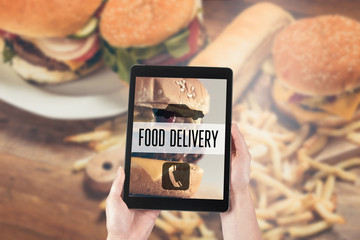 fast food delivery, ordering food on the Internet