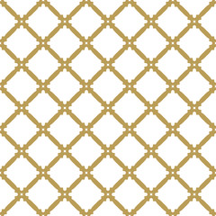 Seamless ornament in arabian style. Pattern for wallpapers and backgrounds. Golden and white pattern