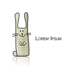 Funny rabbit character for your design
