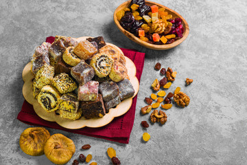 Assorted traditional turkish delight