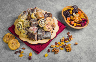 Assorted traditional turkish delight