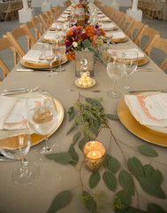 Fototapeta premium Dinner Table at Wedding Reception