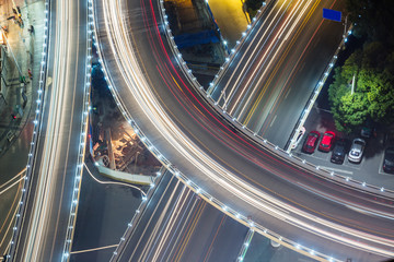 urban traffic with cityscape in Shenzhen,China.