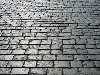 Black stone pavement