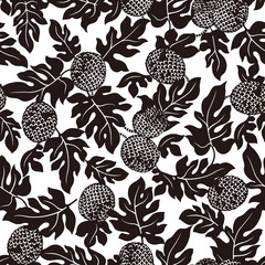 トロピカルリーフ柄