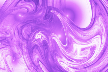 Abstract purple swirly shapes. Fantasy fractal background. Digital art. 3D rendering.